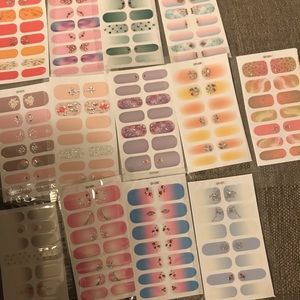 13 Full Wraps Nail Art Polish Stickers Strips Set